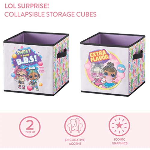 Idea Nuova Idea Nuova LOL Surprise Set of Two Spacious Collpasible Storage Cubes, 10"x10"